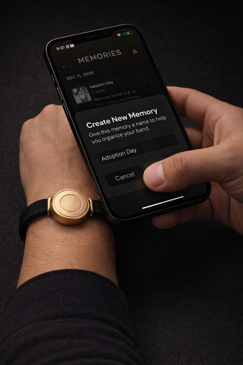 Adding memories to HaloBand